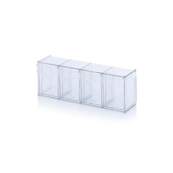 Vippekassett 4-delt, polykarbonat
