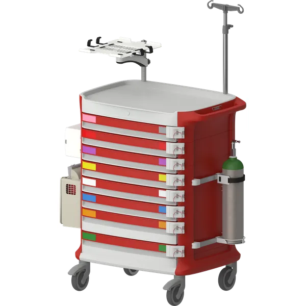 Poly Akuttvogn til Pediatri Single Eksterne Låser