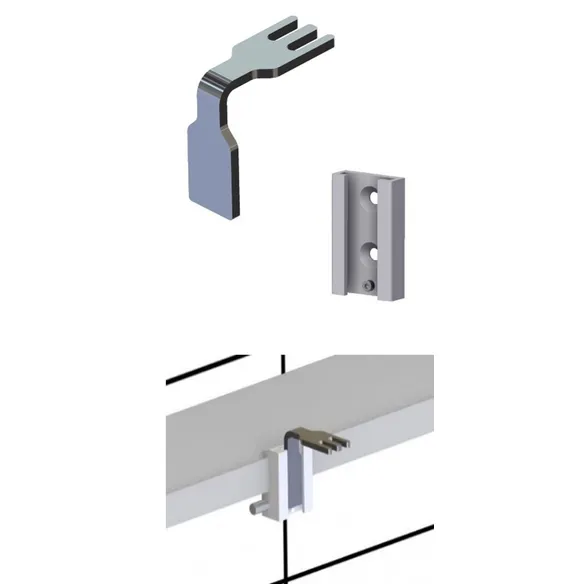 Slangeholder alu. For T-sporfeste, Min. best. 10 stk.