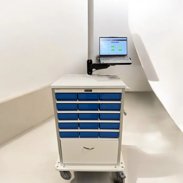 Beckman ELT-15 Legemiddeltralle (15 medisinskuffer + låsbar stor