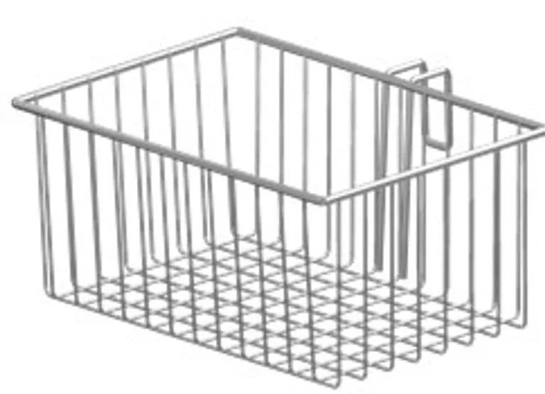 Trådkurv 7 liter, konisk form med krok til T-spor Min. Best 5 st