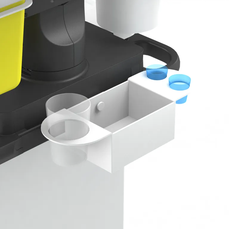 Accessory bin incl. cup holder