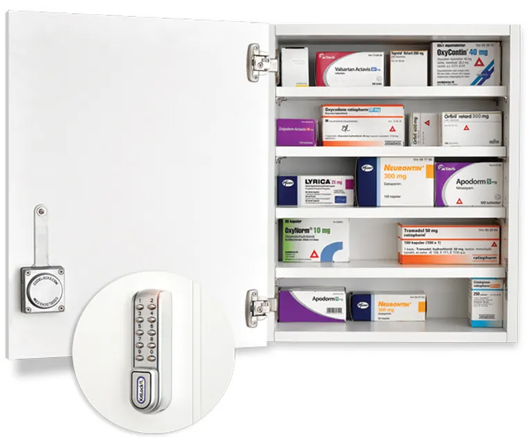 Vegghengt Medisin-/Narkotikaskap M50-20E